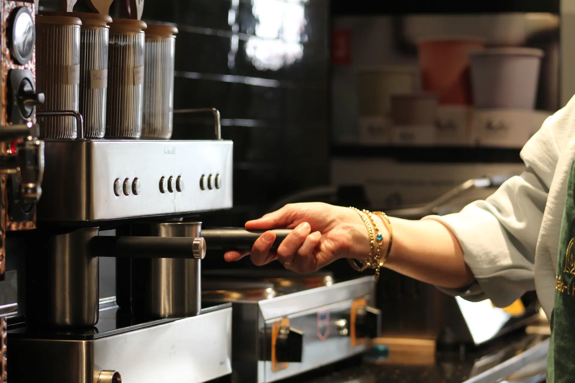 Espresso makinesi detayı